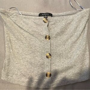 Navy blue and grey tube top